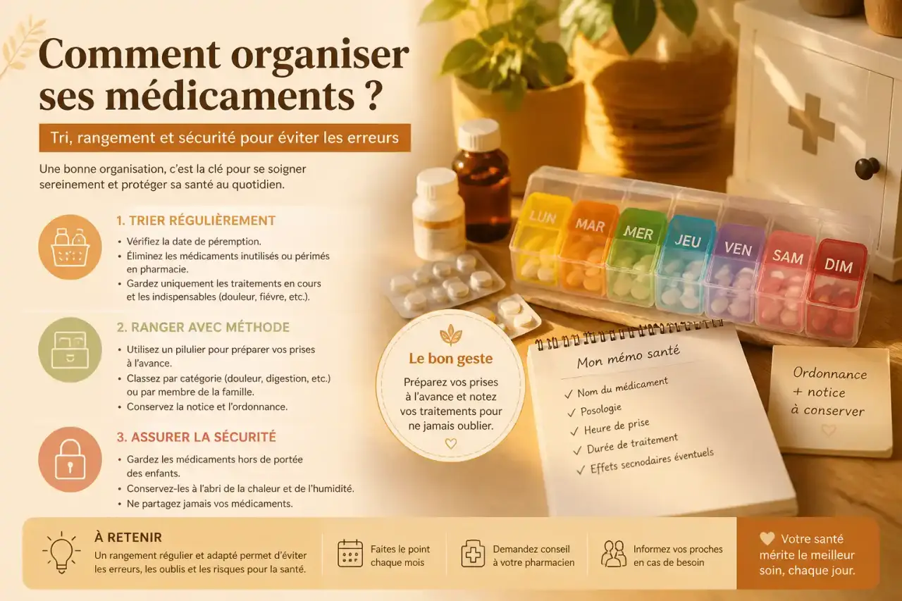 Comment organiser ses médicaments ? Tri, rangement et sécurité pour éviter les erreurs