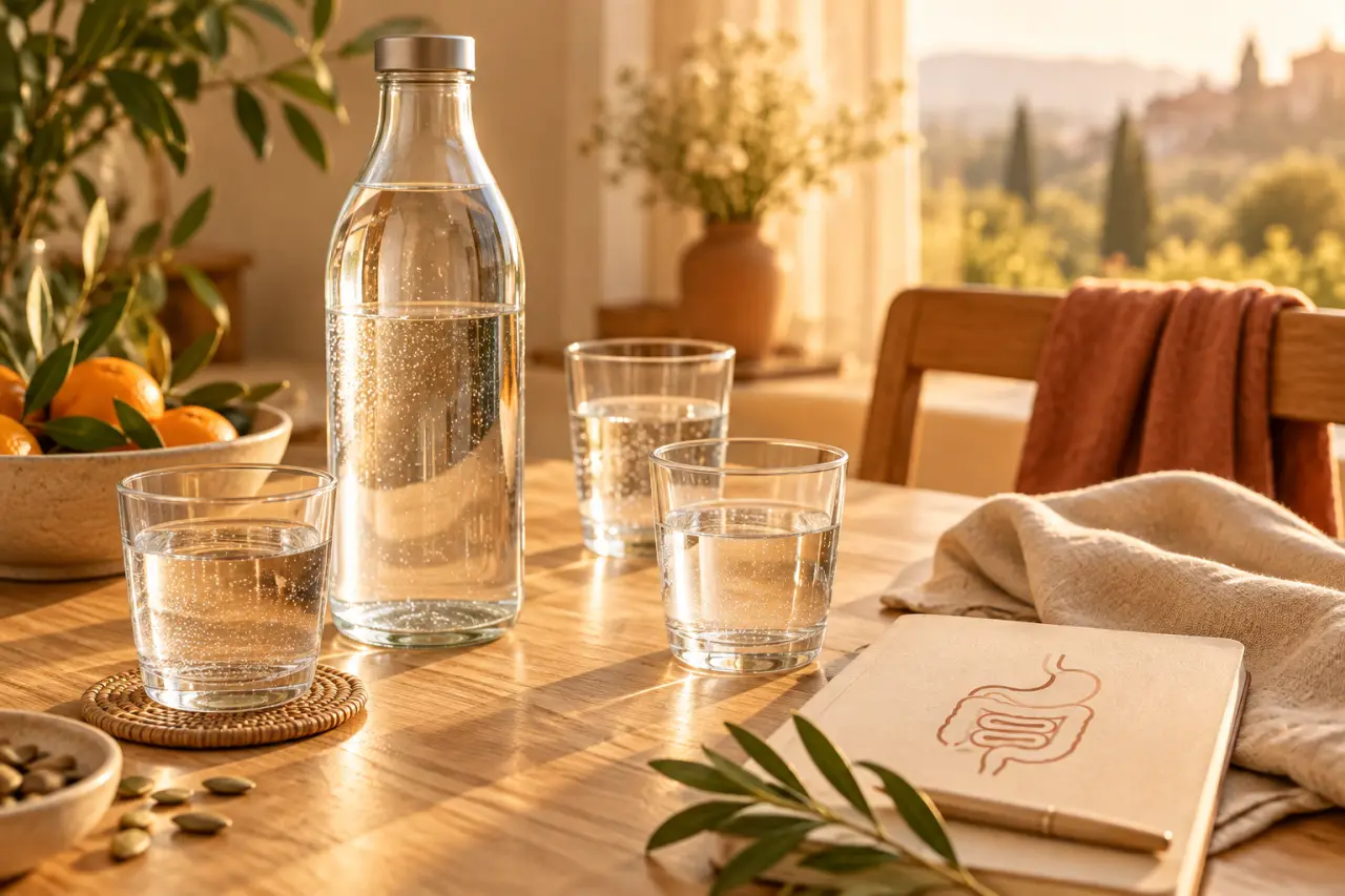 Eau Hépar : 2 à 3 verres peuvent aider le transit, mais pas dans toutes les situations