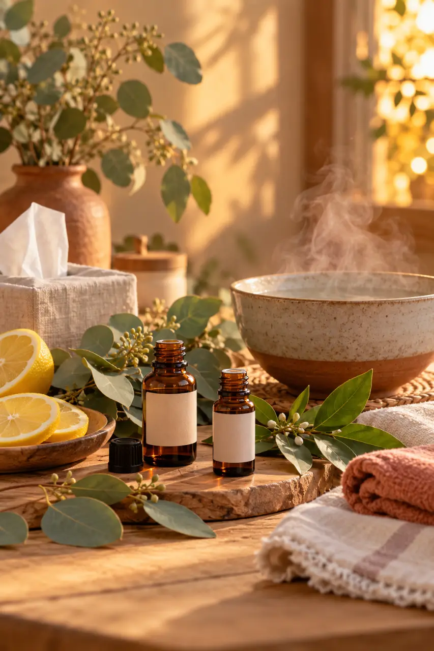 Huiles essentielles contre le rhume : que choisir, comment les utiliser et quand s’abstenir ?