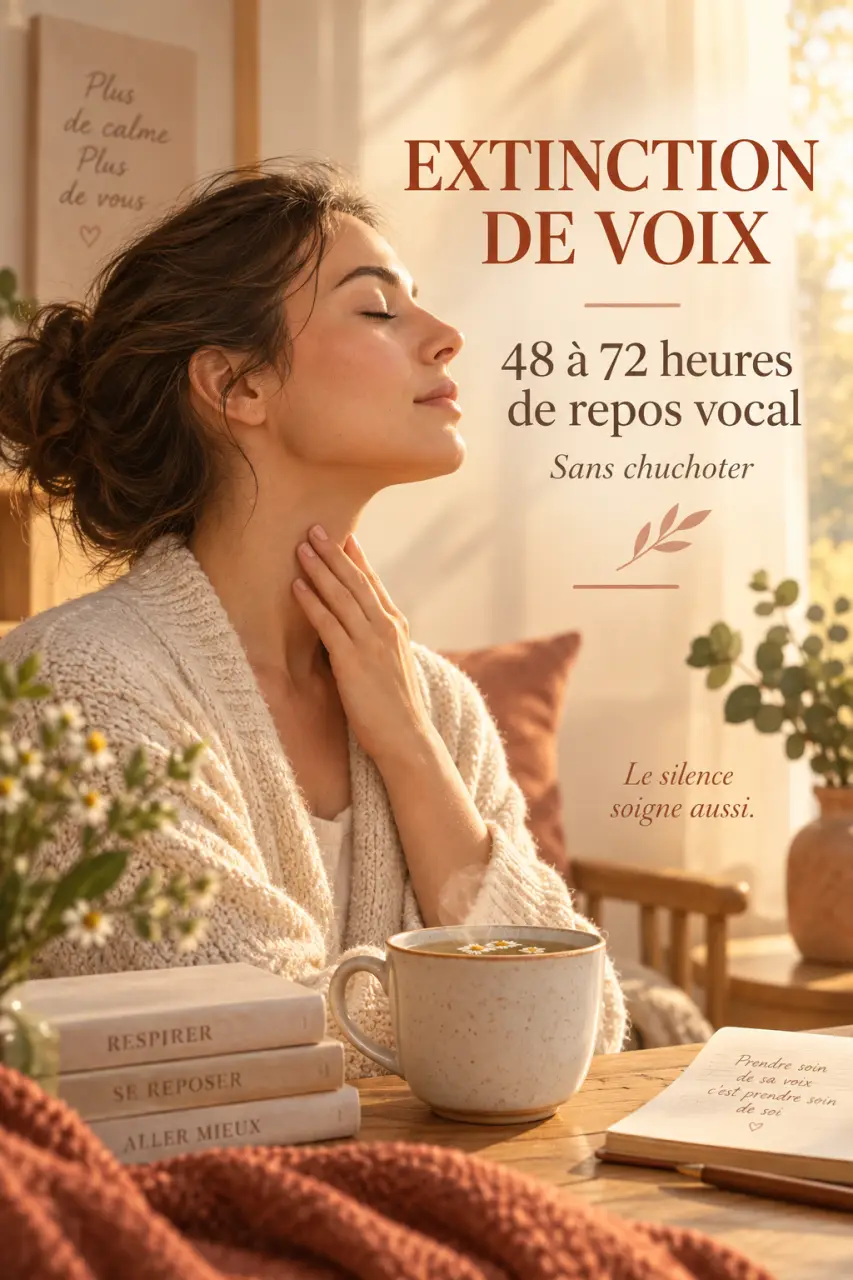 Extinction de voix : 48 à 72 heures de repos vocal sans chuchoter