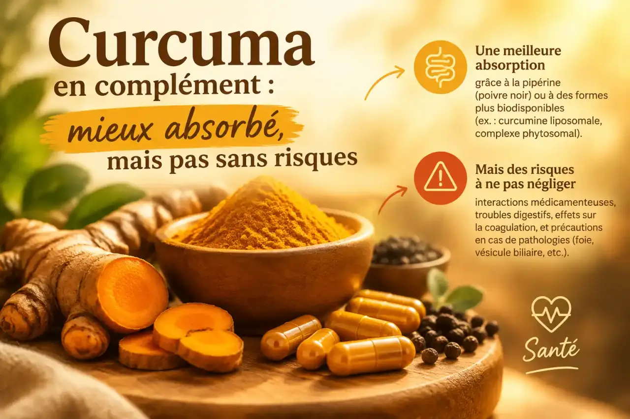 Curcuma en complément : mieux absorbé, mais pas sans risques